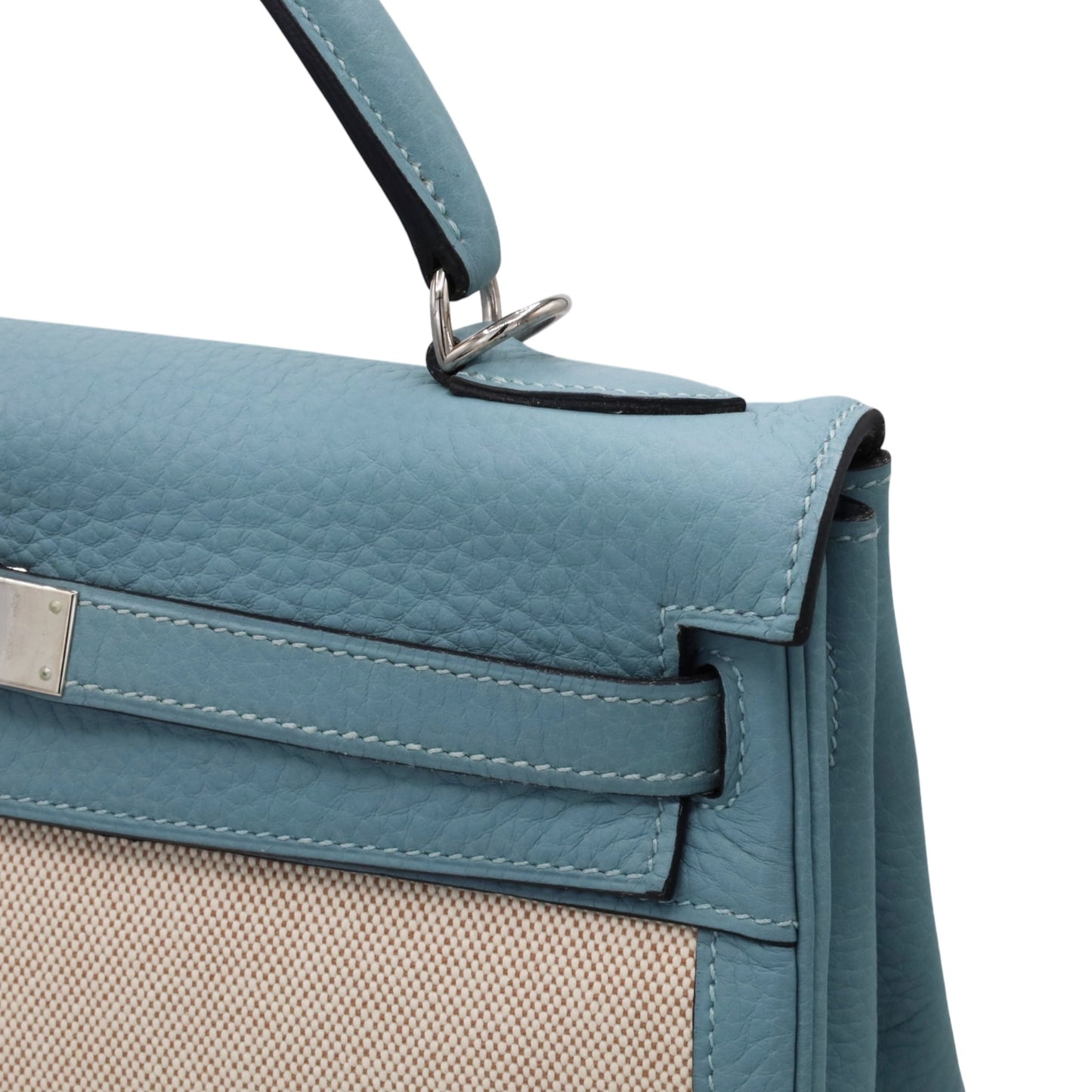 Kelly 32 Toile Ash Togo Ciel SS □M engraved