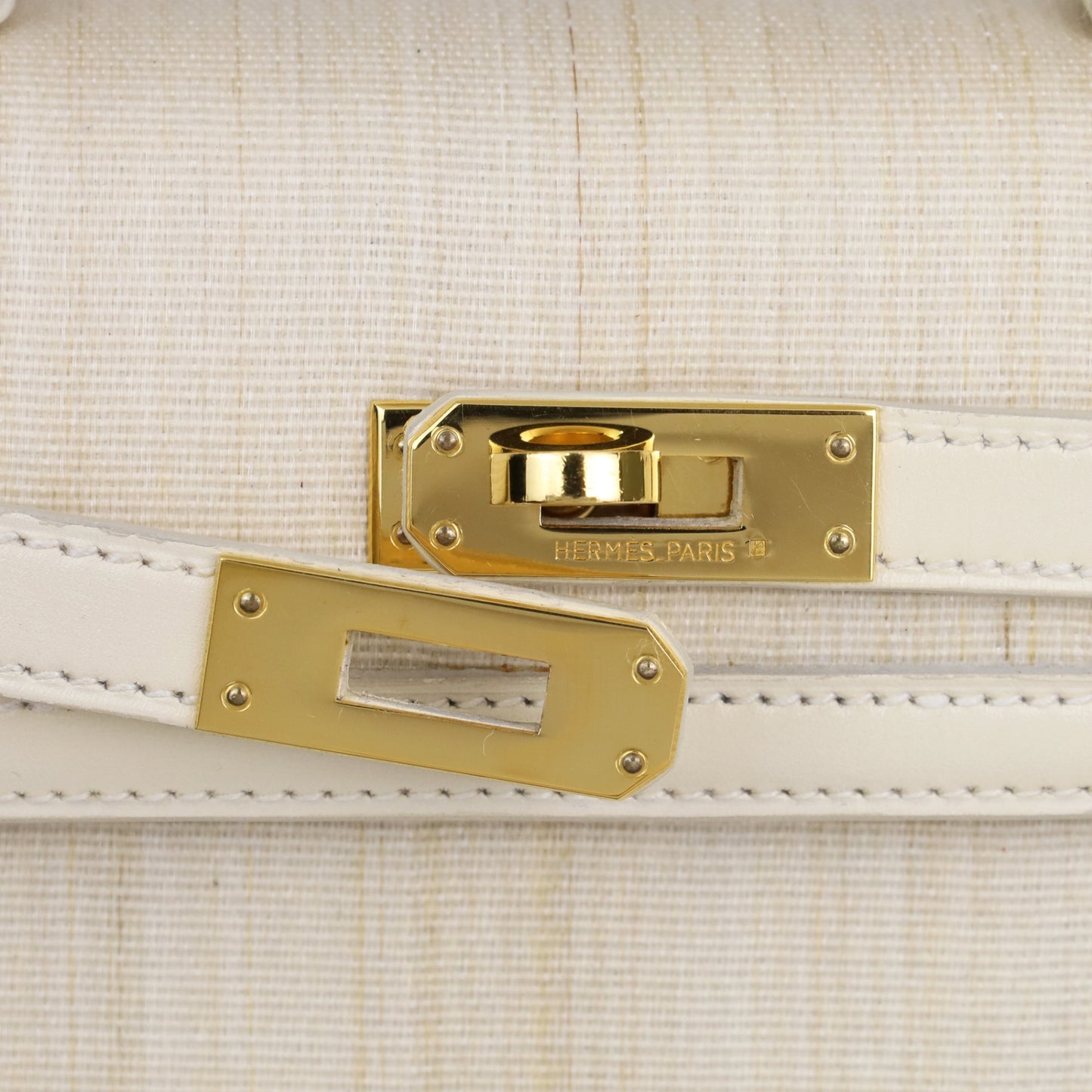 Mini Kelly Crinolan Box Calf Beige GP 〇V Engraved