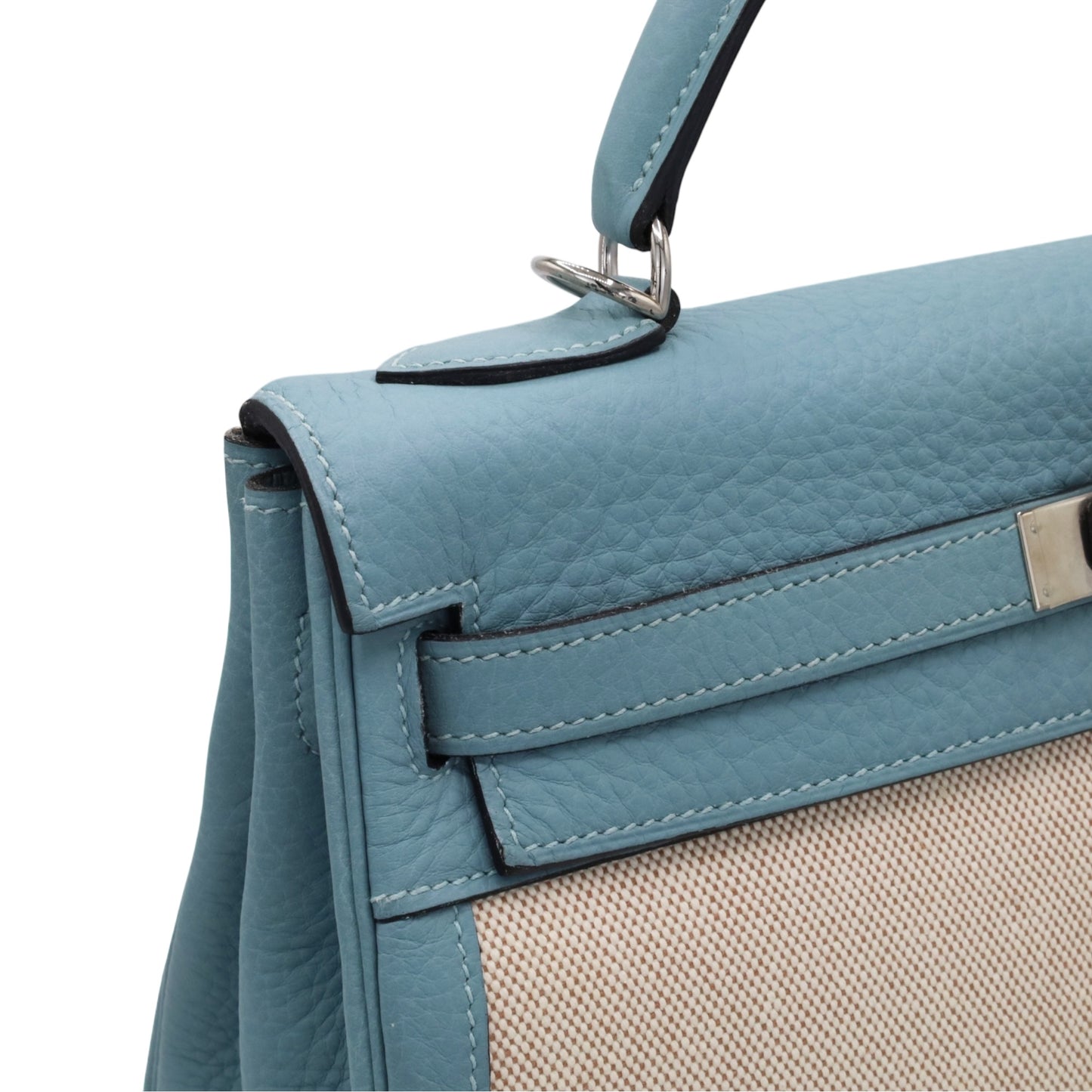 Kelly 32 Toile Ash Togo Ciel SS □M engraved