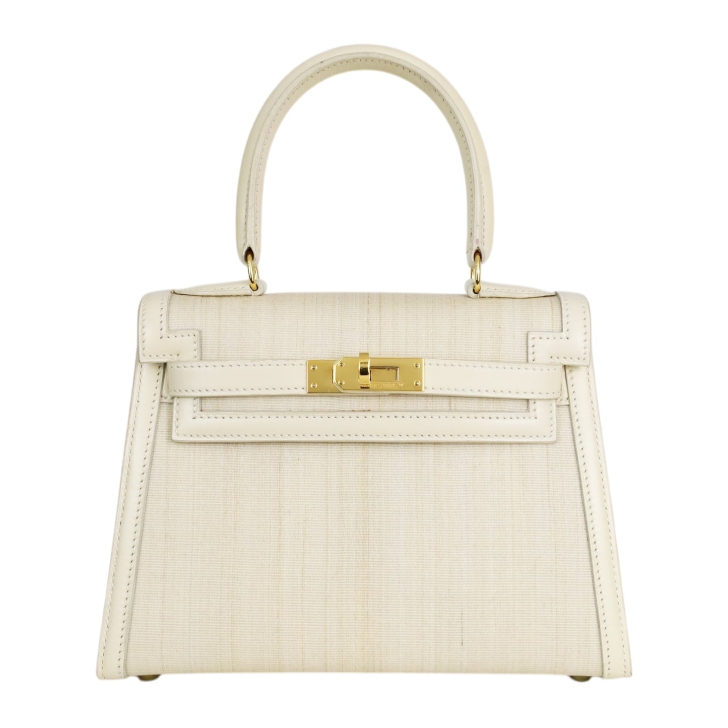 Mini Kelly Crinolan Box Calf Beige GP 〇V Engraved