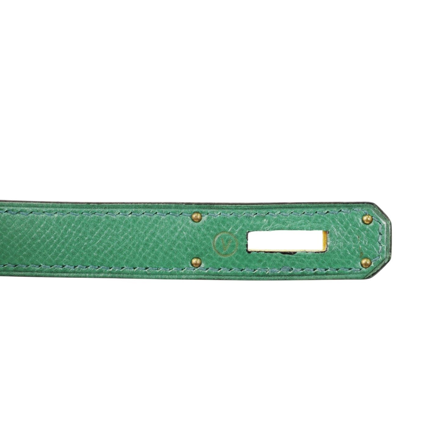 Kelly 28 Bicolor Double Material Box Calf Kushbell Black Green GP XV Engraved