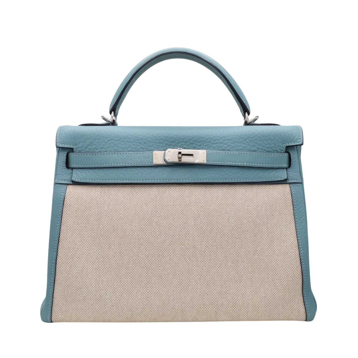 Kelly 32 Toile Ash Togo Ciel SS □M engraved