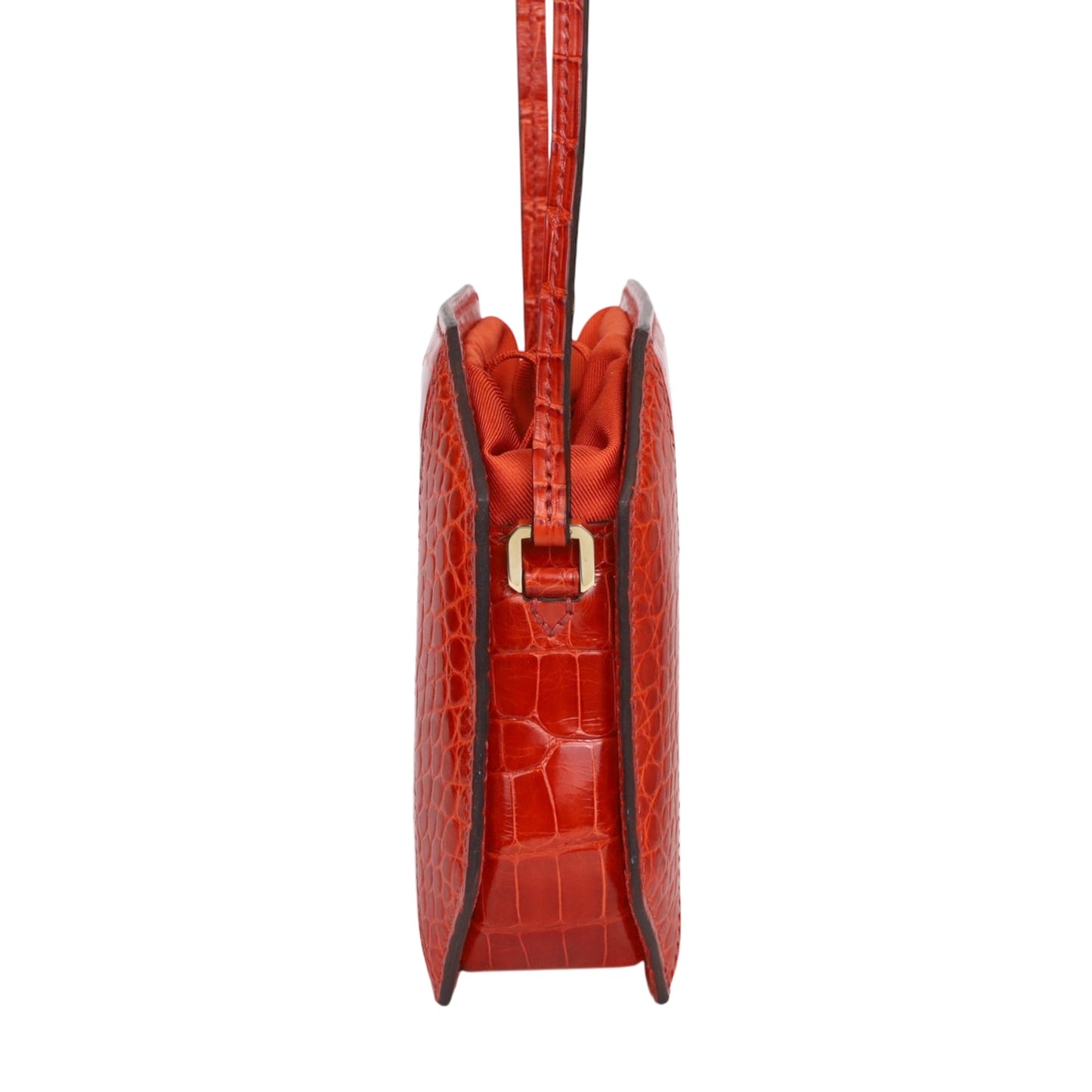 POUDRIER Alligator Geranium GP T engraved