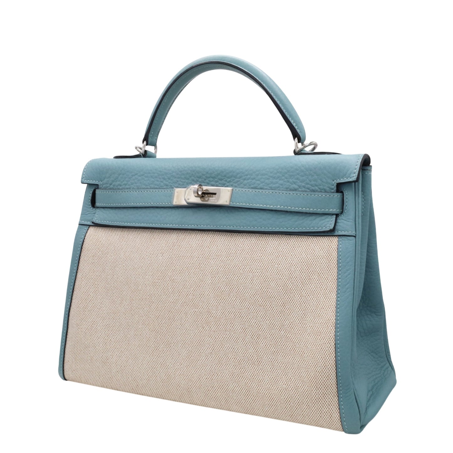 Kelly 32 Toile Ash Togo Ciel SS □M engraved