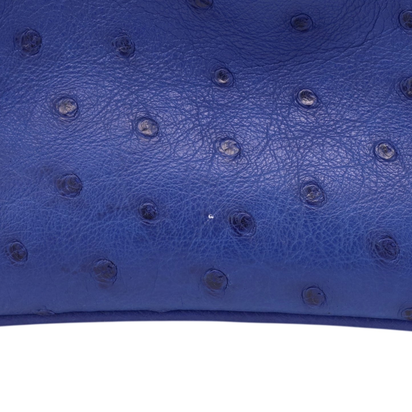 Birkin 30 Ostrich Blue Iris SS C stamped