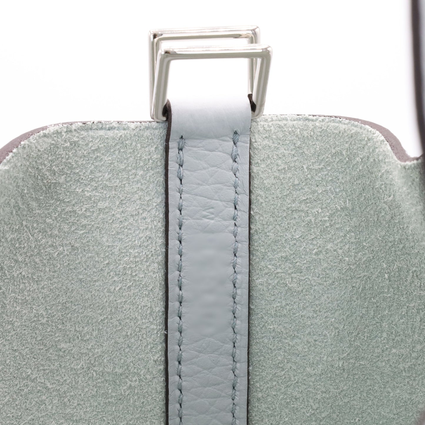 Picotin Lock PM Torillon Clemence Blue Pale SS W engraved