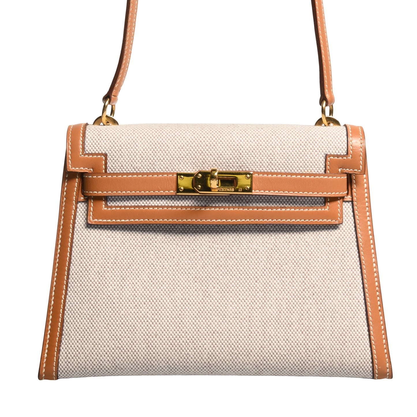 HERMES ミニケリー トワル ナチュラル GP 〇R刻印
