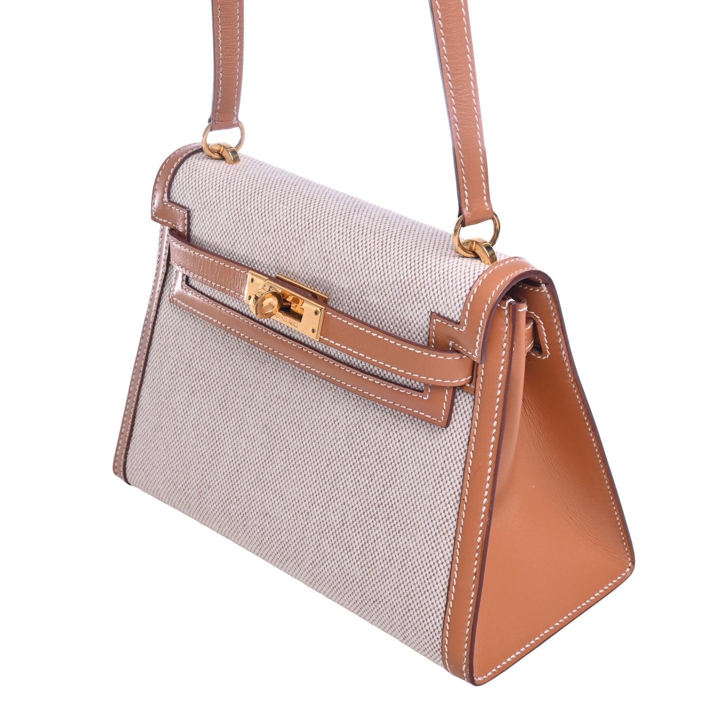 HERMES ミニケリー トワル ナチュラル GP 〇R刻印