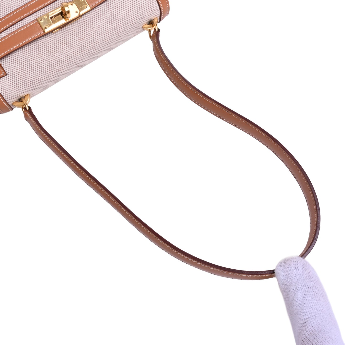 HERMES ミニケリー トワル ナチュラル GP 〇R刻印