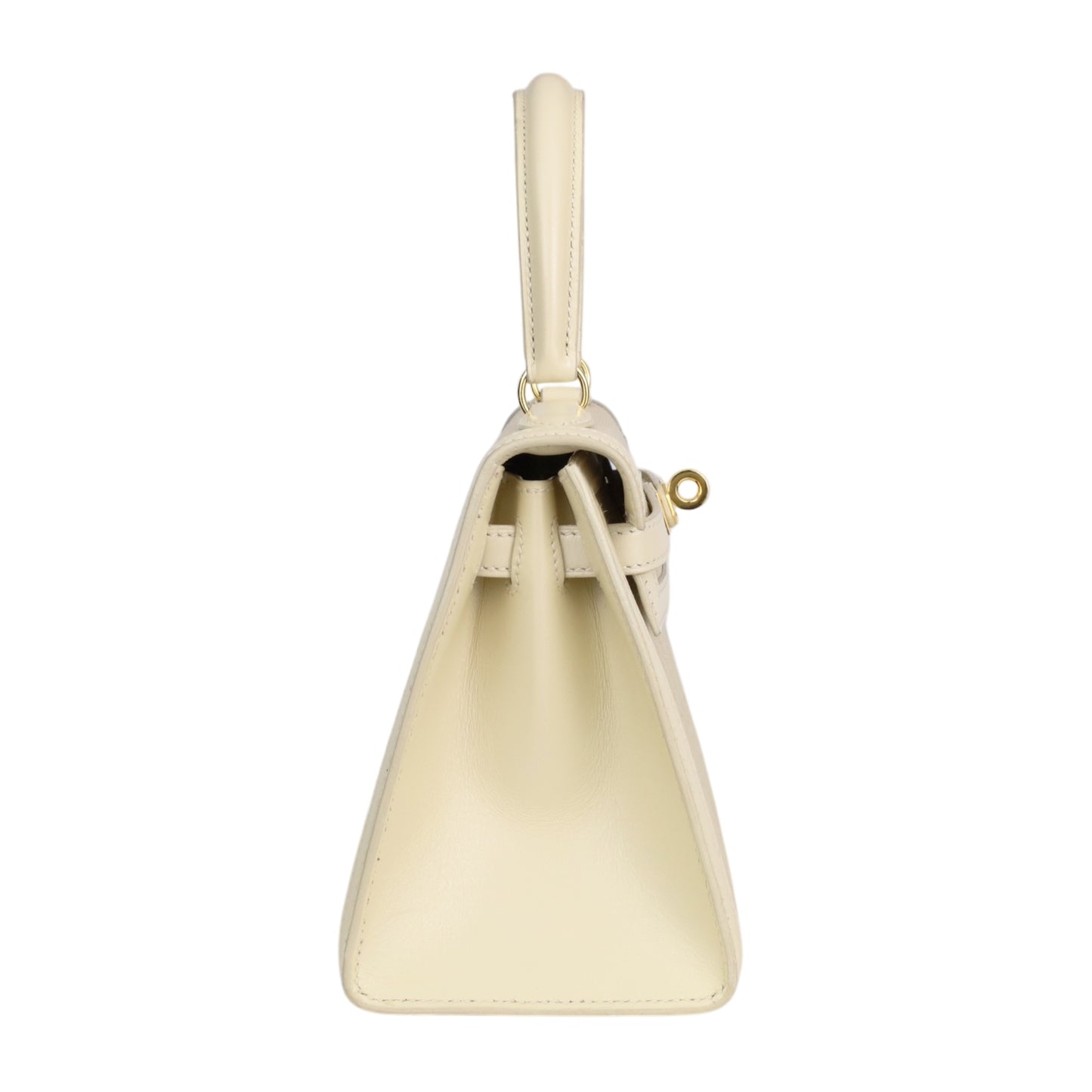 Mini Kelly Crinolan Box Calf Beige GP 〇V Engraved