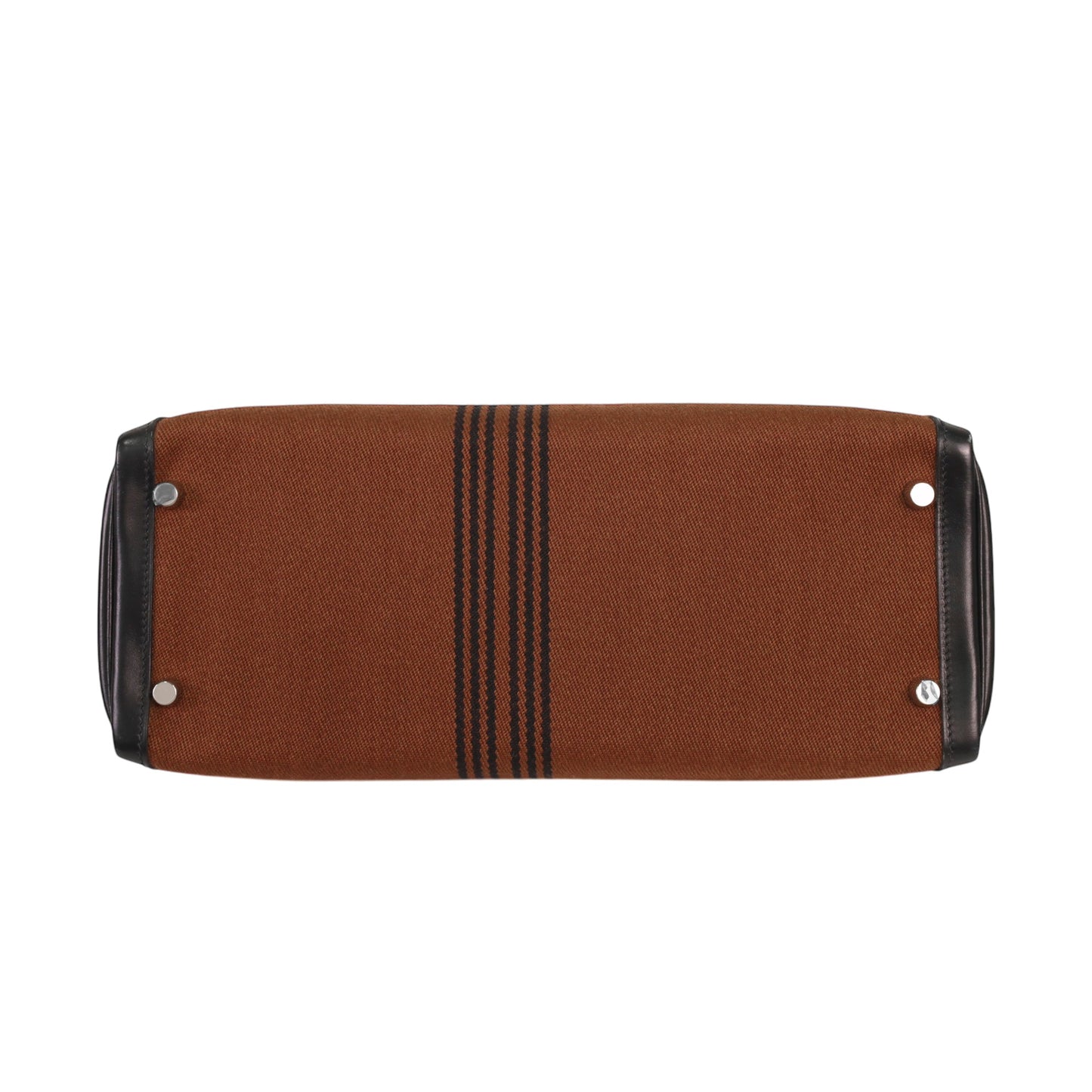 Kelly 32 Toile Potamos Box Calf Black Brown SS □J Engraved
