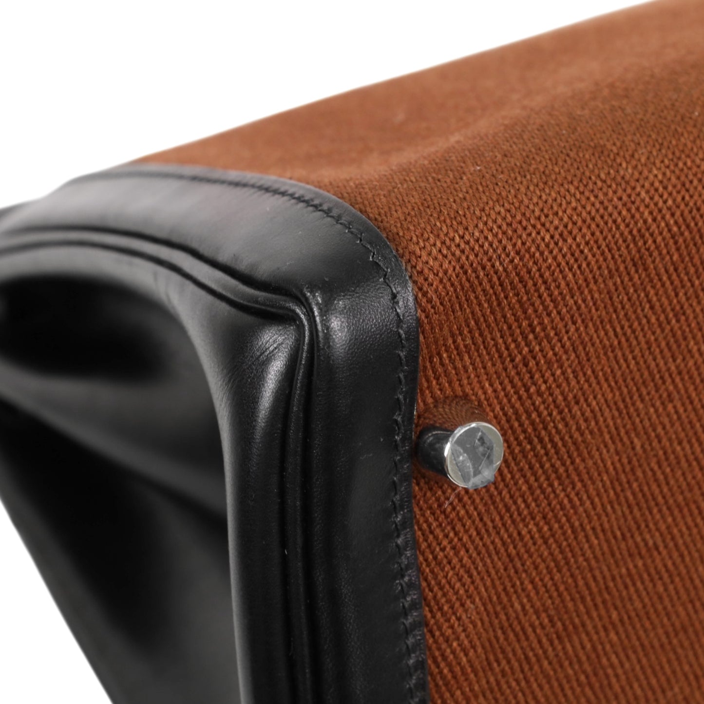 Kelly 32 Toile Potamos Box Calf Black Brown SS □J Engraved