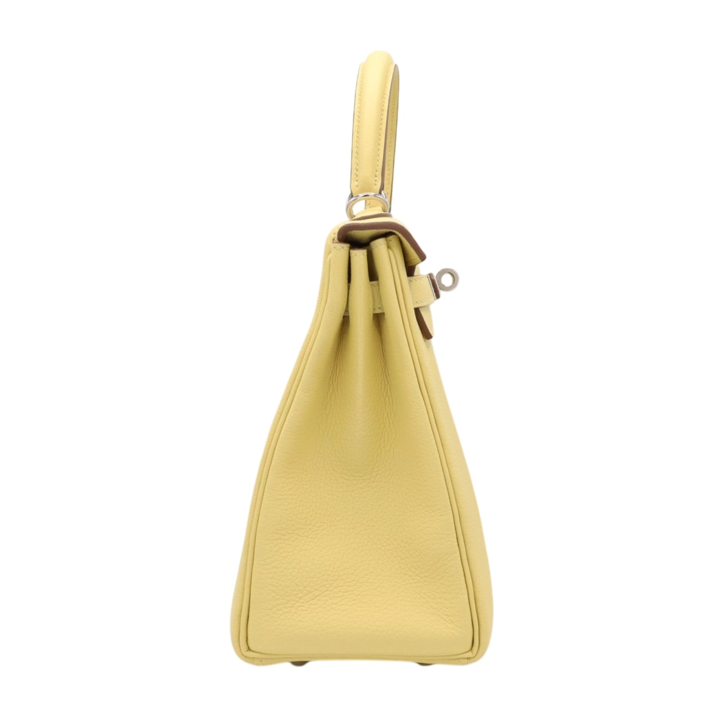 Kelly 25 Togo Jaune Pussant SS B engraved