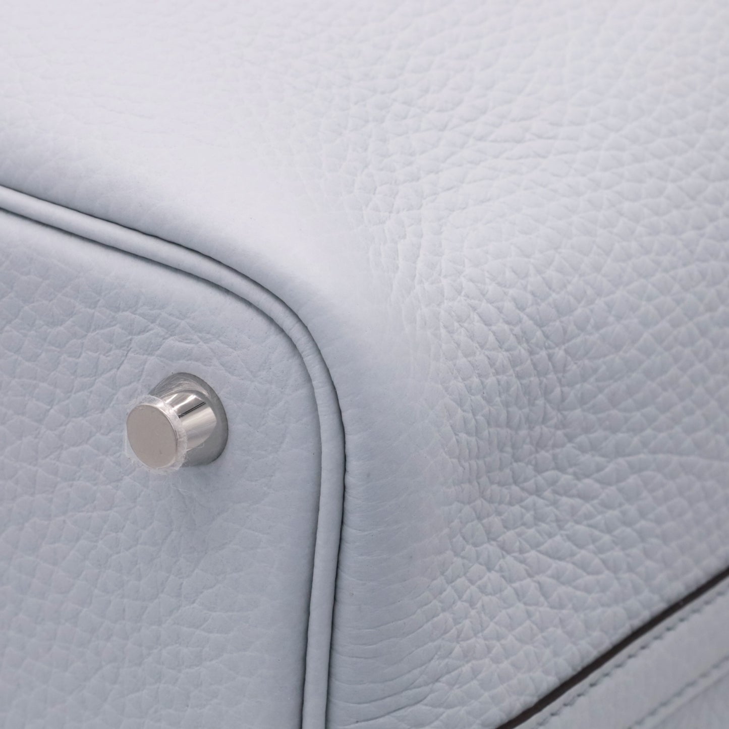 Picotin Lock PM Torillon Clemence Blue Pale SS W engraved