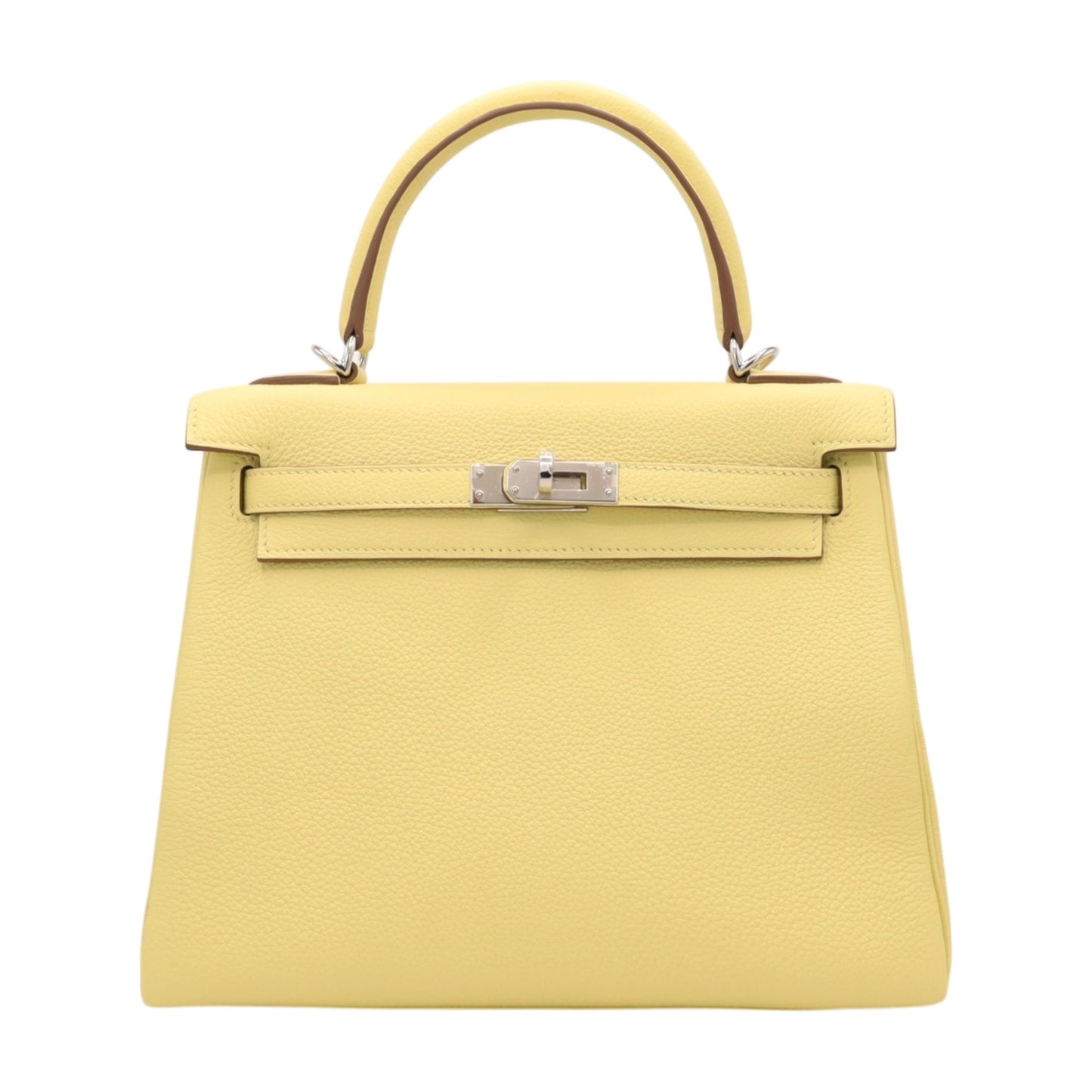 Kelly 25 Togo Jaune Pussant SS B engraved