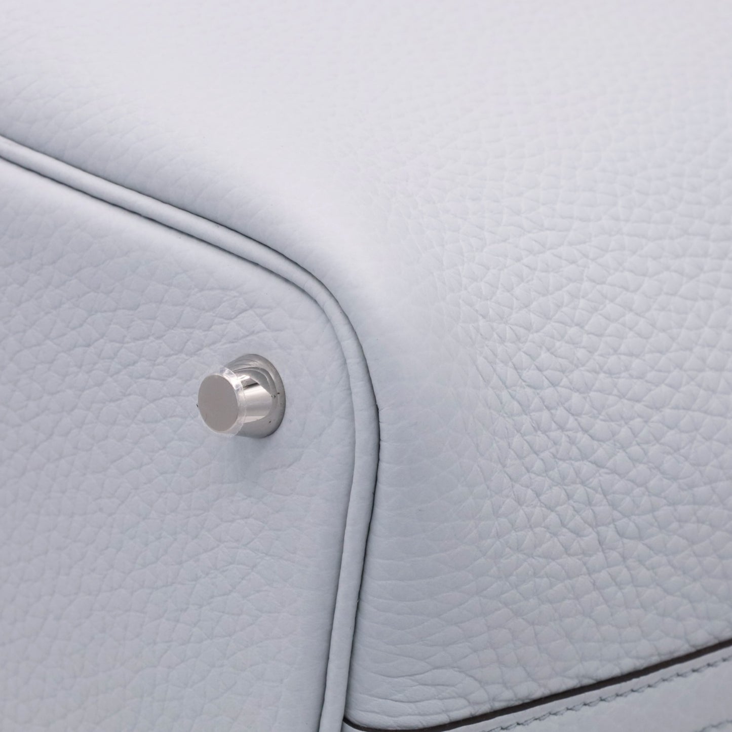 Picotin Lock PM Torillon Clemence Blue Pale SS W engraved