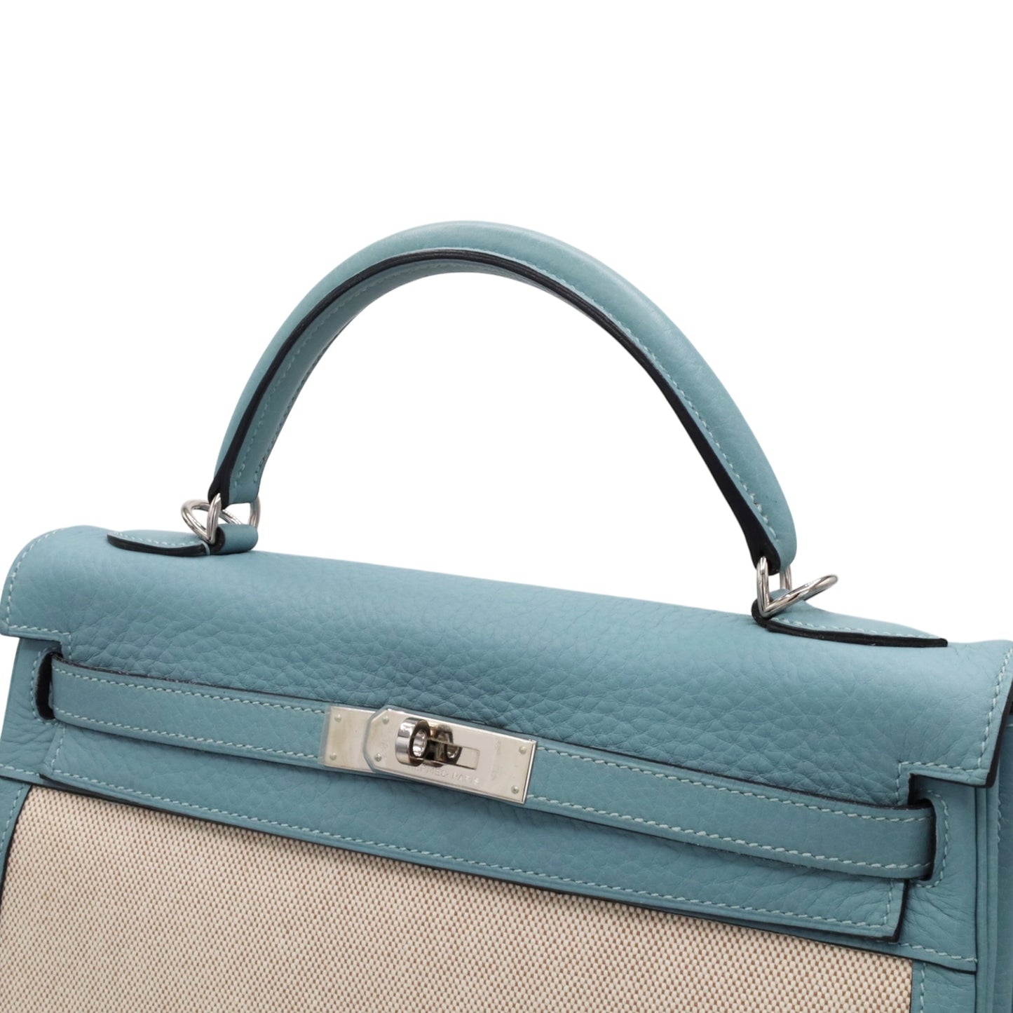 Kelly 32 Toile Ash Togo Ciel SS □M engraved