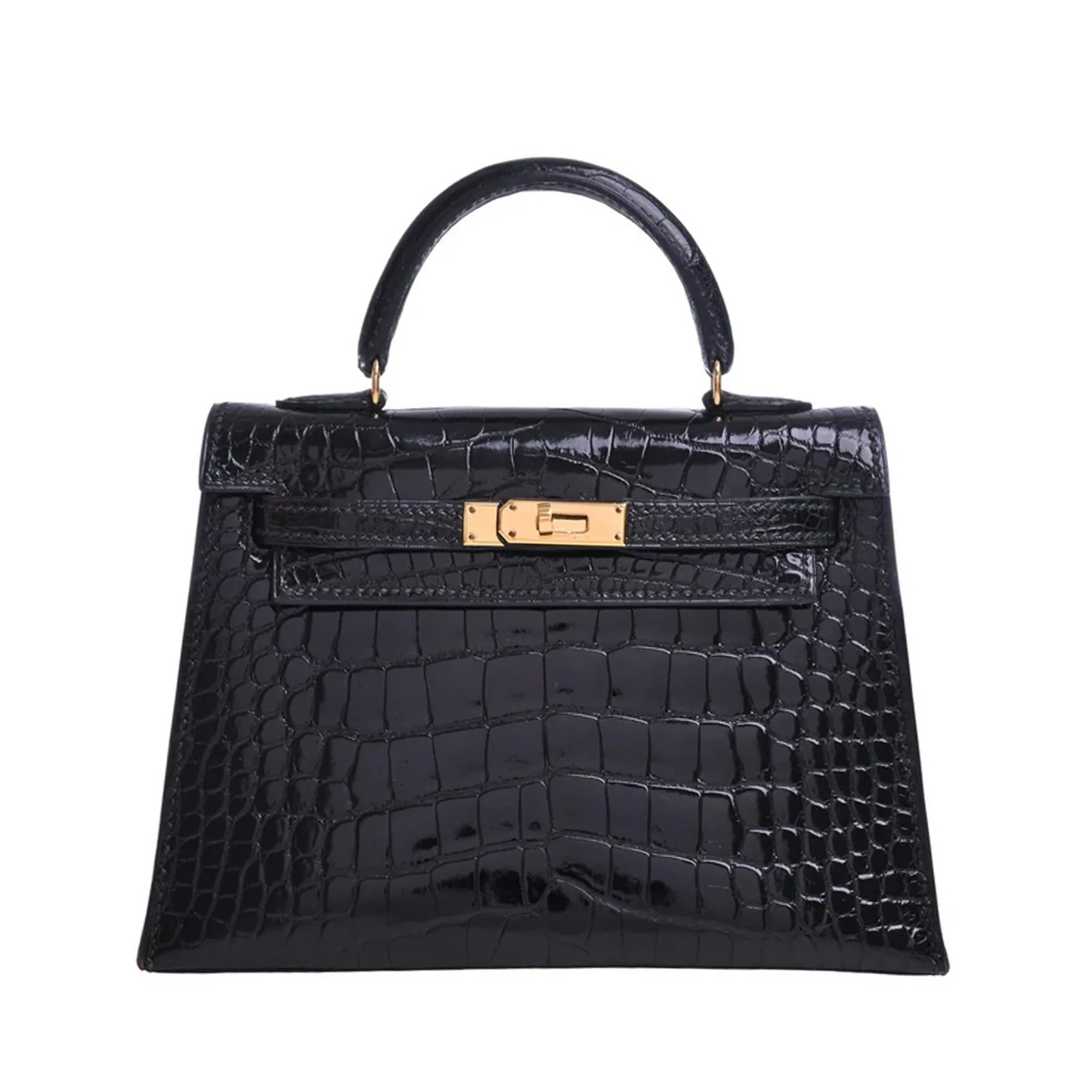 Mini Mini Kelly Alligator Black GP O engraved