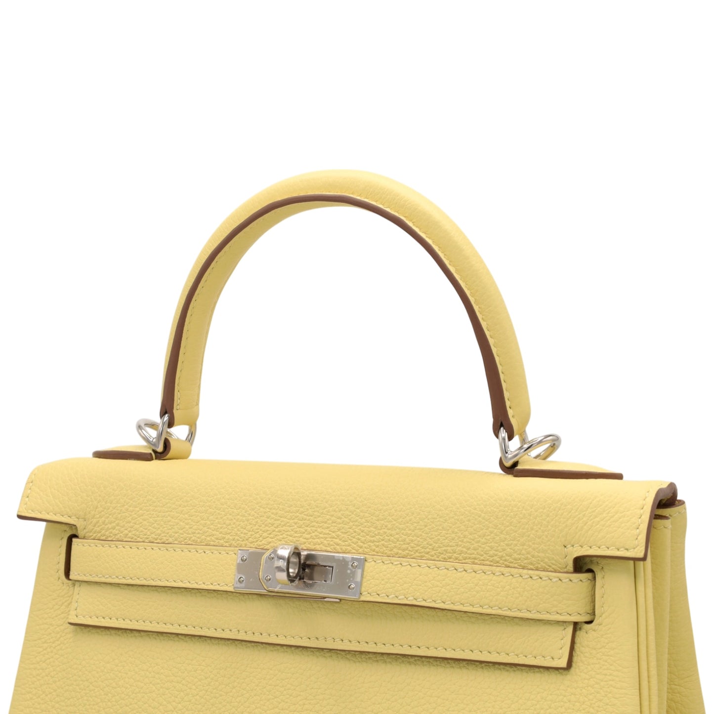 Kelly 25 Togo Jaune Pussant SS B engraved