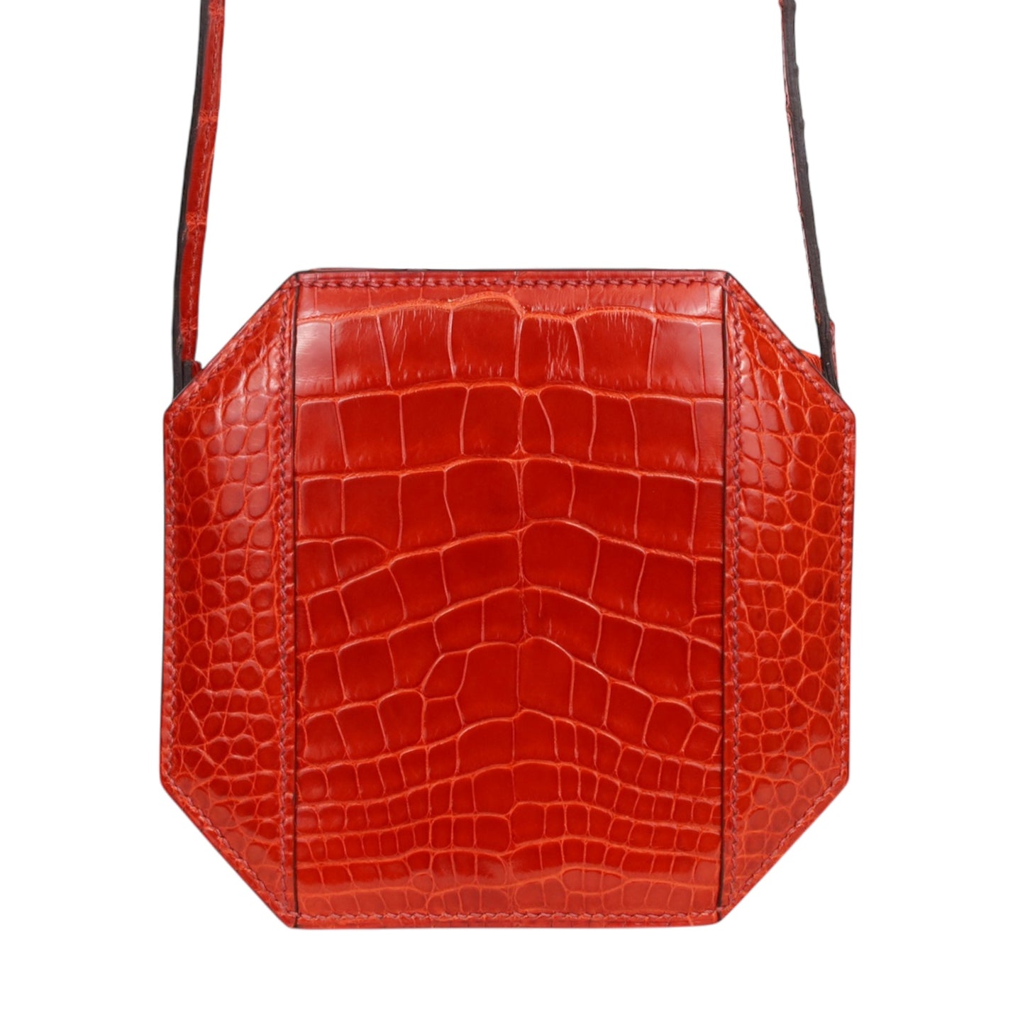 POUDRIER Alligator Geranium GP T engraved
