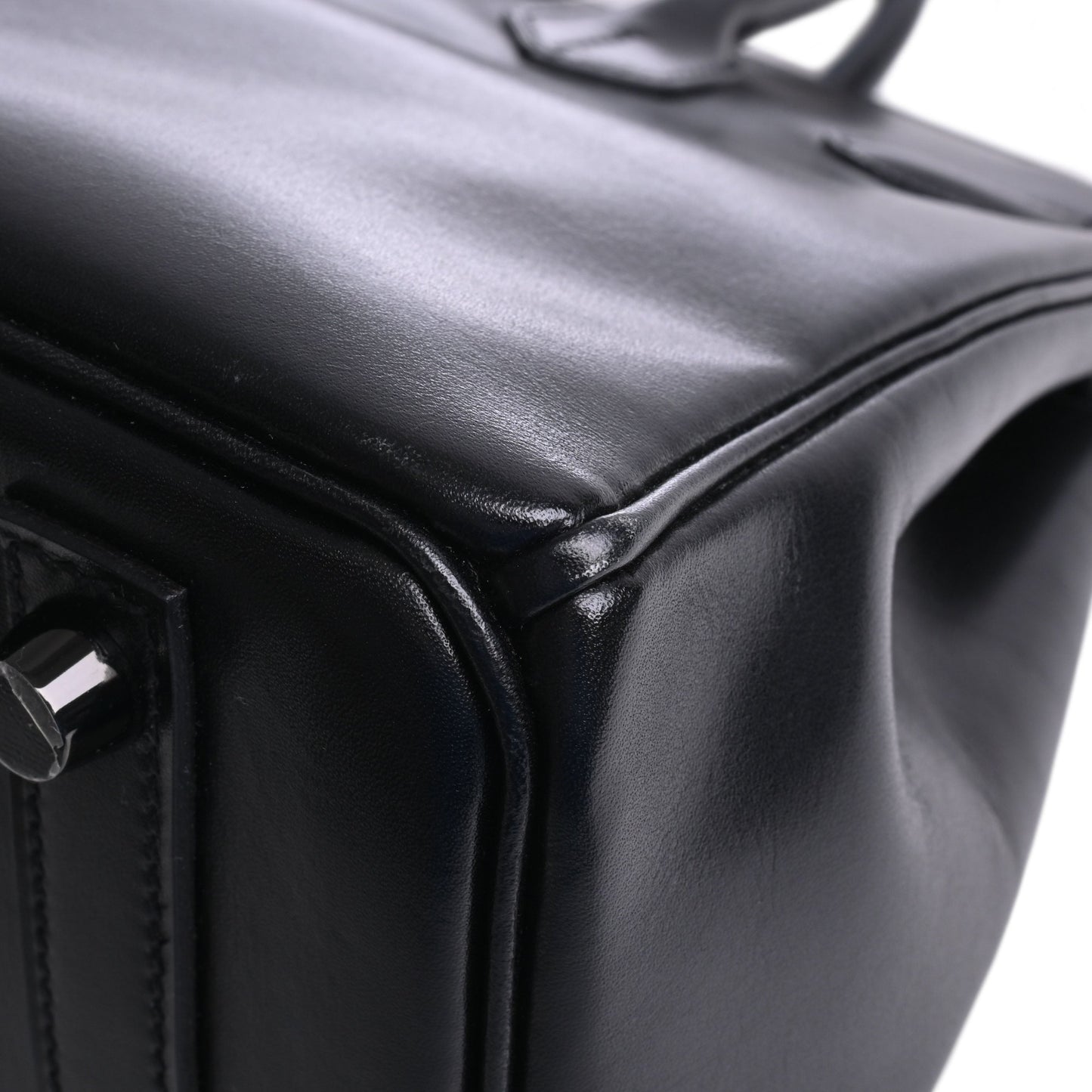 Birkin 30 Saw Black Box Calf □N Engraved