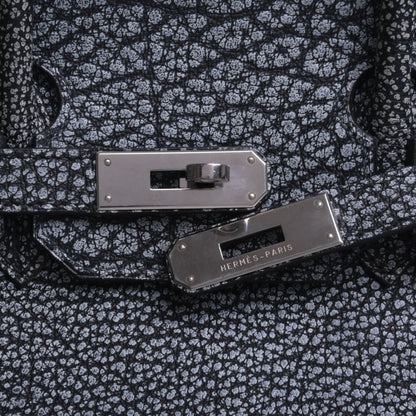 Birkin 35 Buffle Skipper Dalmatian Black SS □E engraved