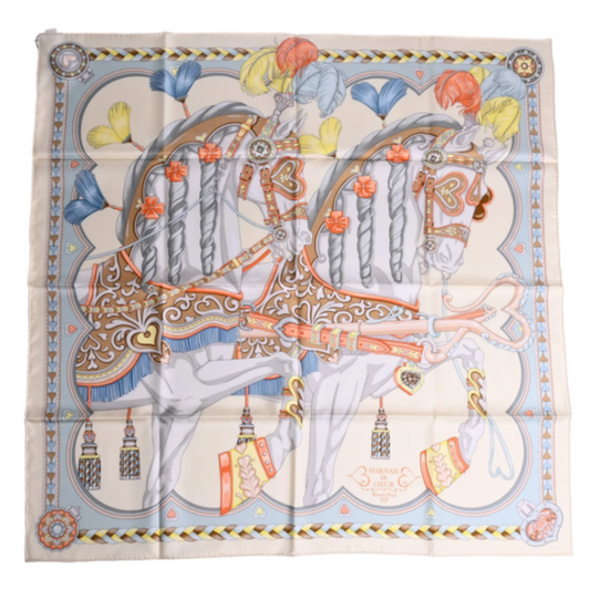 Carre 90 Arne de Coeur Silk Beige