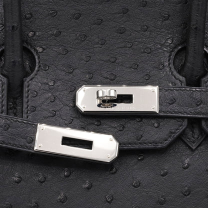 Birkin 35 Ostrich Black SS □JStamp