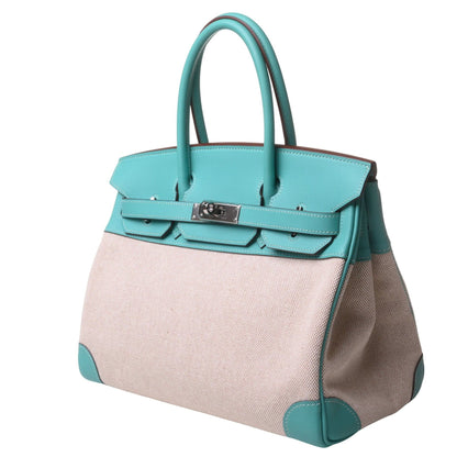 Birkin 30 Voor Swift Toile Ash Lagon SS □L engraved