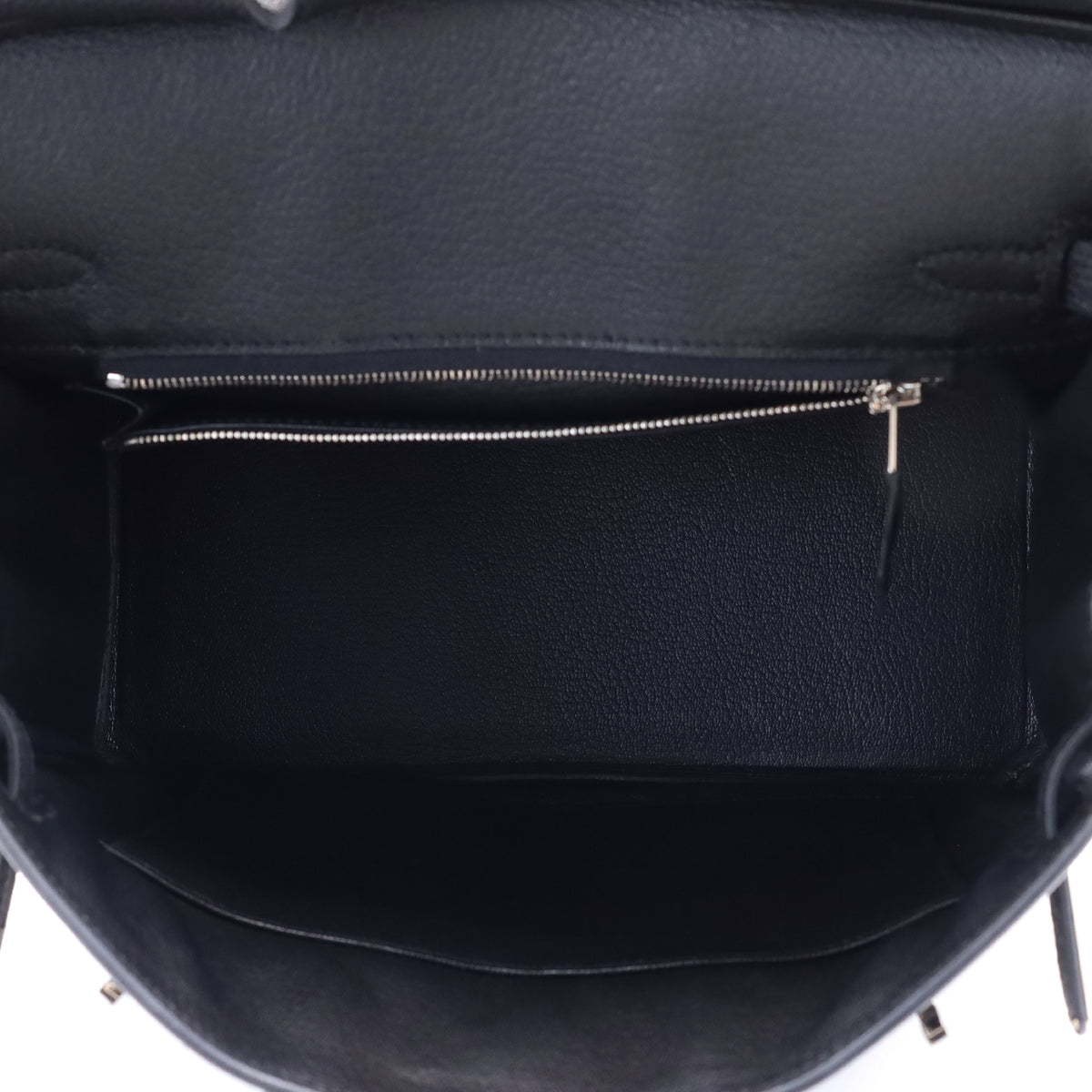 Birkin 25 Togo Black SS KStamp