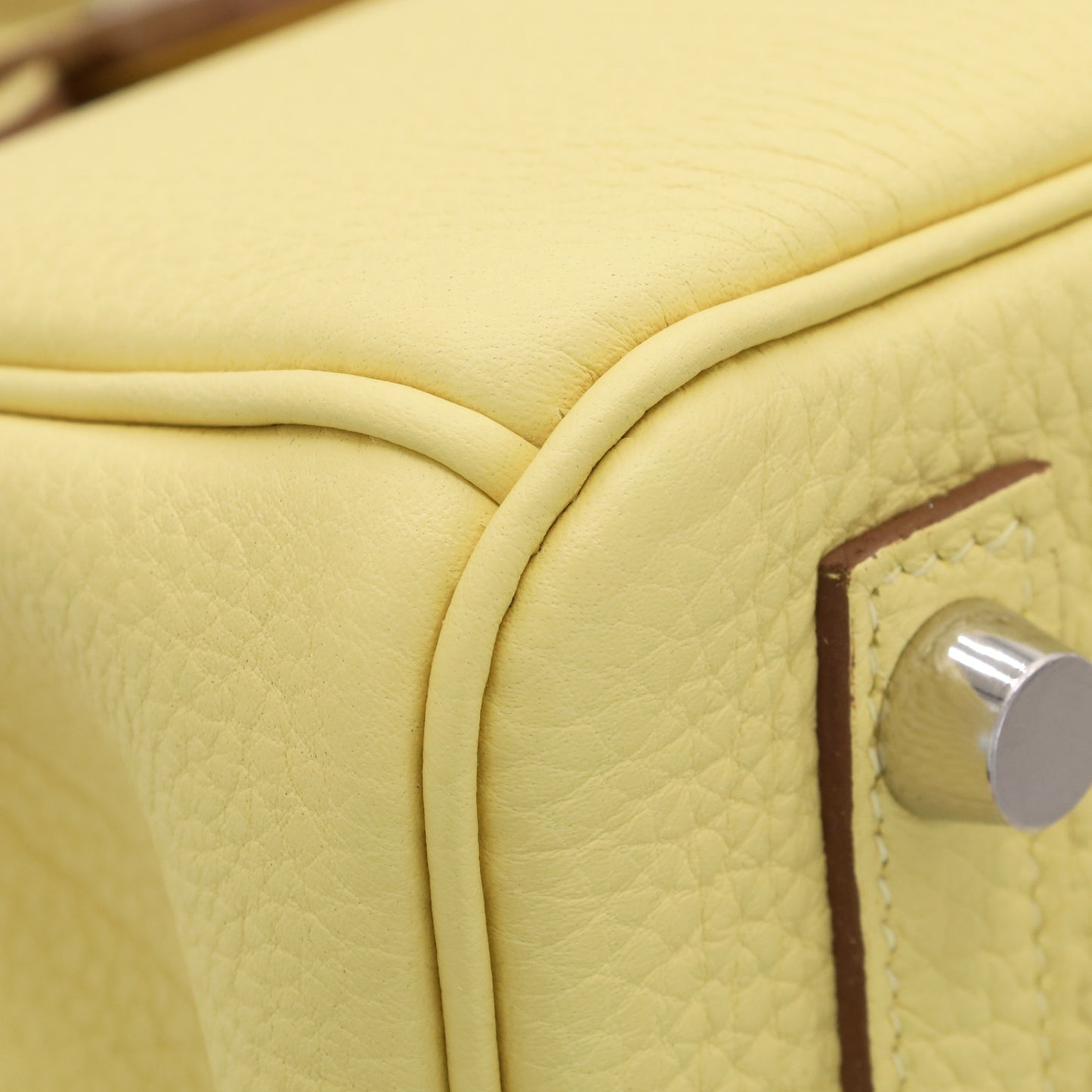Birkin 25 Togo Jaune Poussin SS K stamp