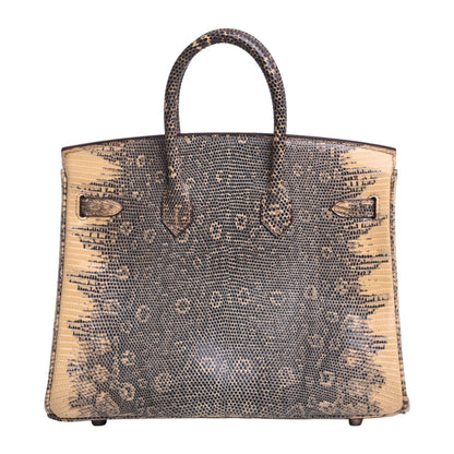 バーキン25　リザードナチュラ　デザート　SS　□N刻印