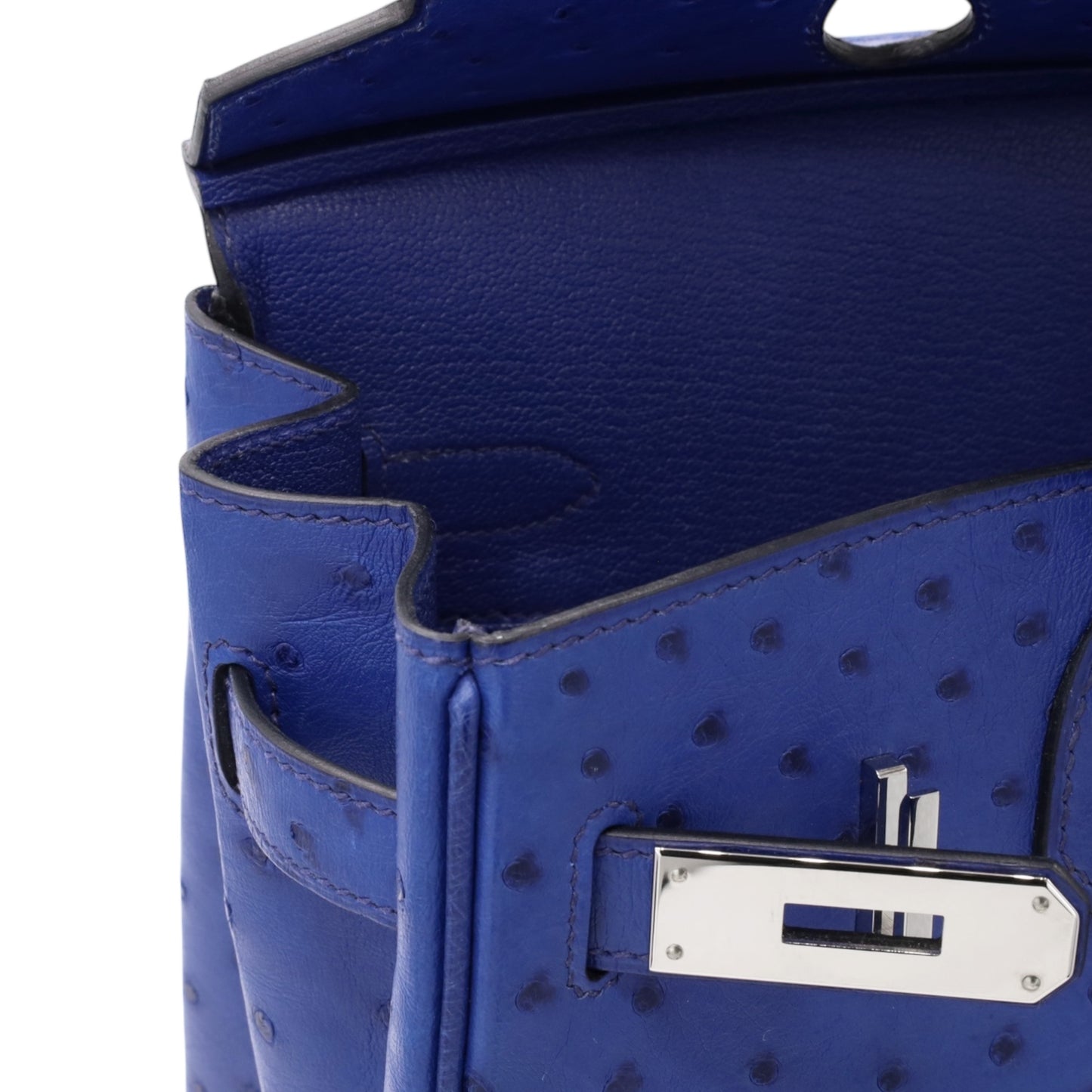 バーキン30　オーストリッチ　ブルーアイリス　SS　C刻印