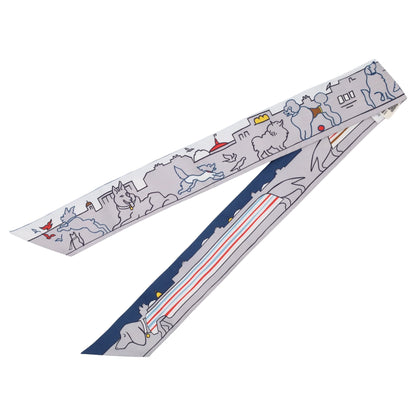 ツイリー　パリジャンの犬　シルク　グレー