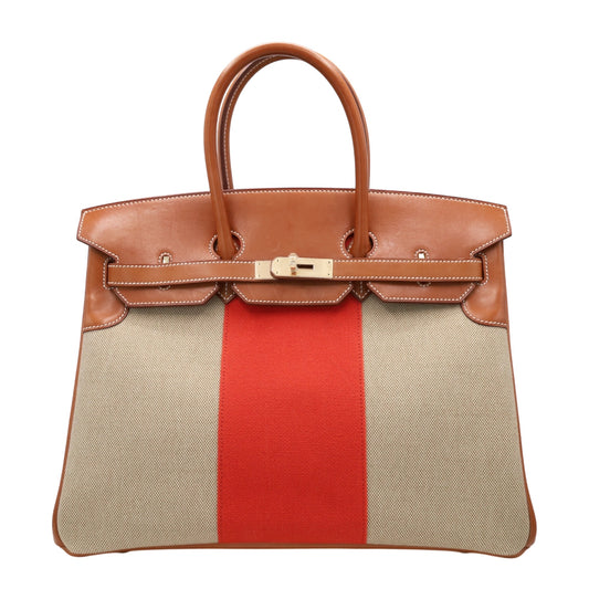 バーキンフラッグ35　トワルアッシュ　バレニア　フォーブ　フィセル　オレンジ　GP　□R刻印