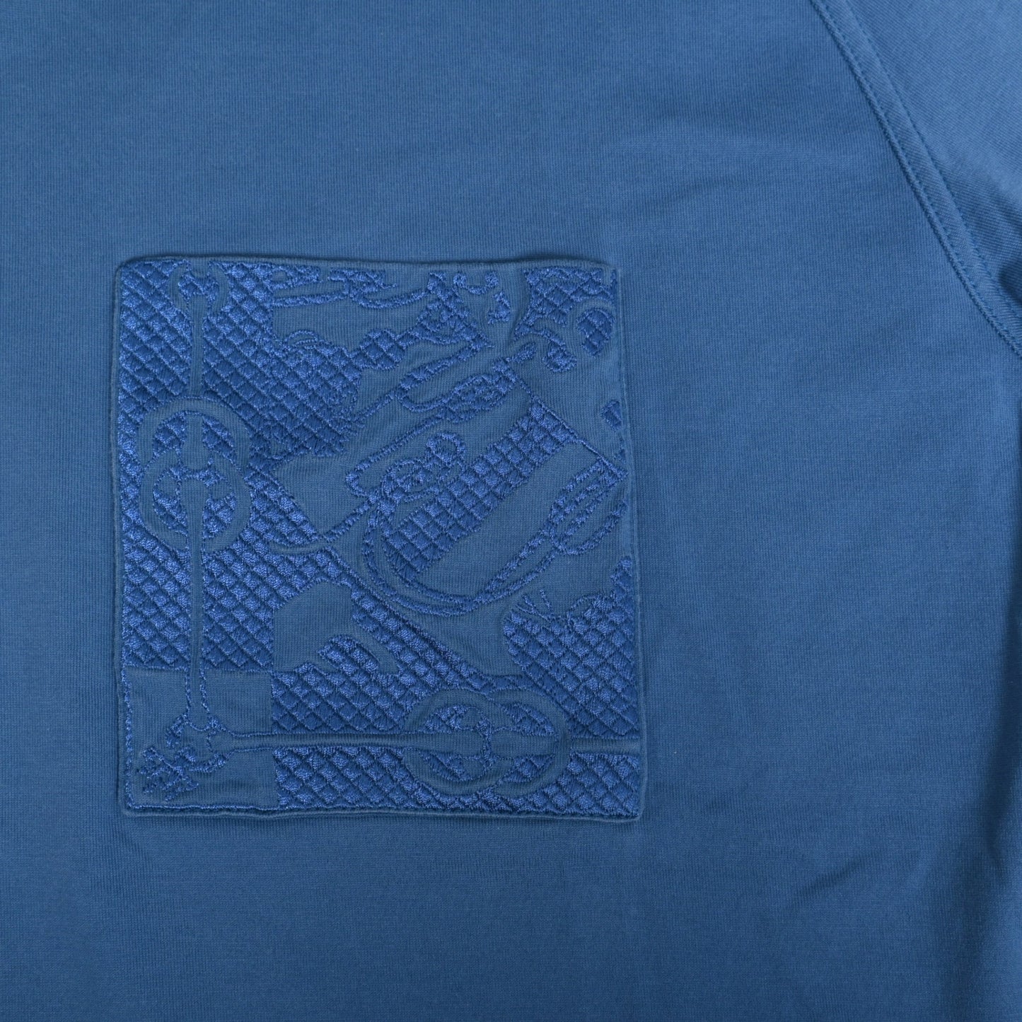 T-shirt, embroidery, cotton, navy, 38