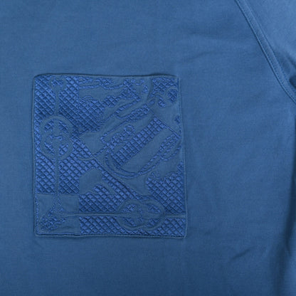 T-shirt, embroidery, cotton, navy, 38