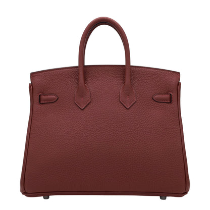 Birkin 25 Togo Rouge Ash SS K stamp