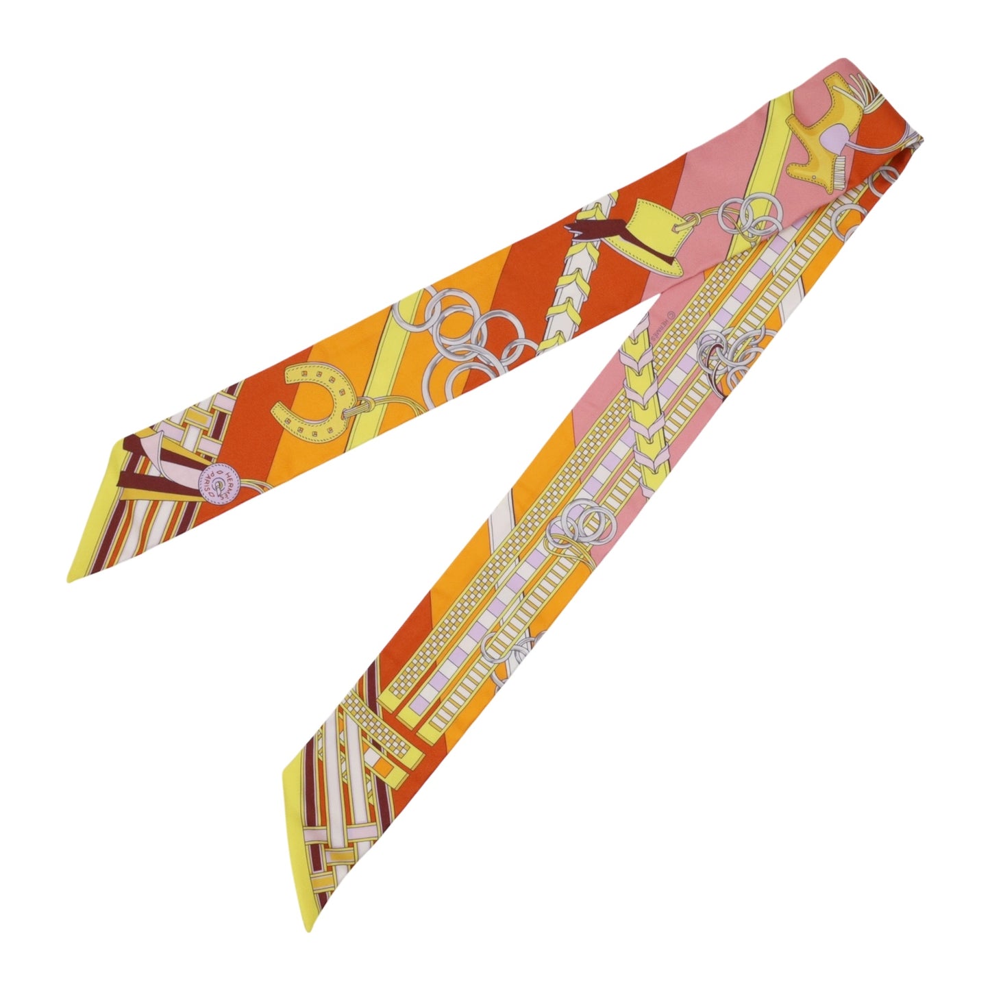 ツイリー　馬鞍トチャーム　シルク　オレンジ