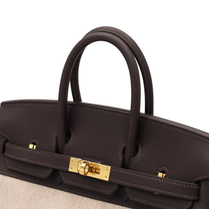 バーキン25　ヴォースイフト　トワルアッシュ　 べブラン　エクリュ　GP　K刻印