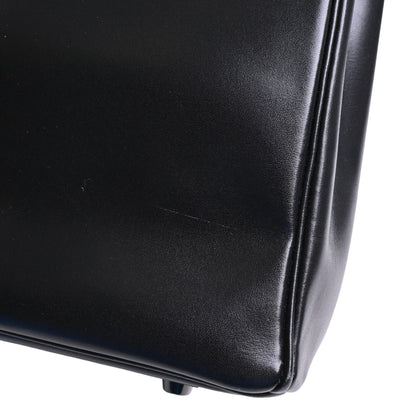 Birkin 30 Saw Black Box Calf □N Engraved