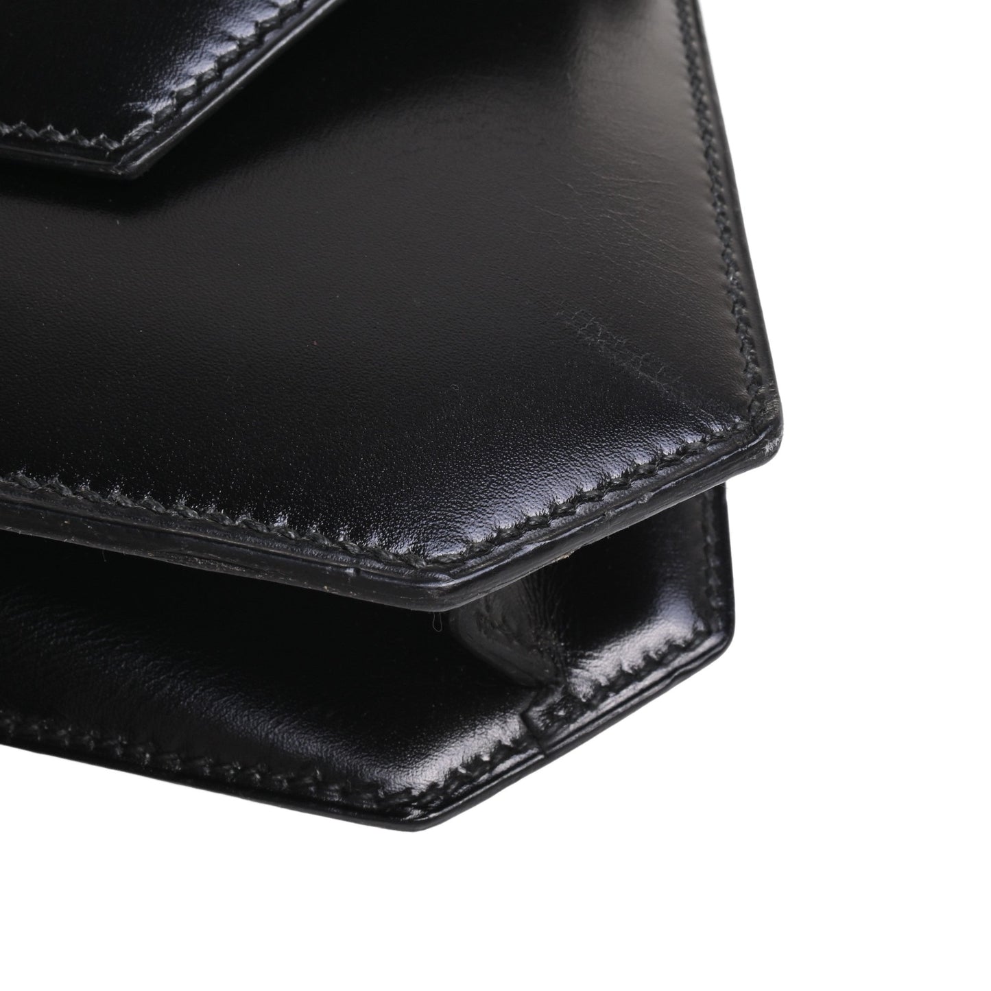 ナポレオン　ショルダーバッグ　ボックスカーフ　ブラック　GP　〇S刻印