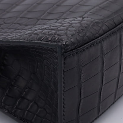 Pochette Kelly Alligator Matte Black SS WStamp