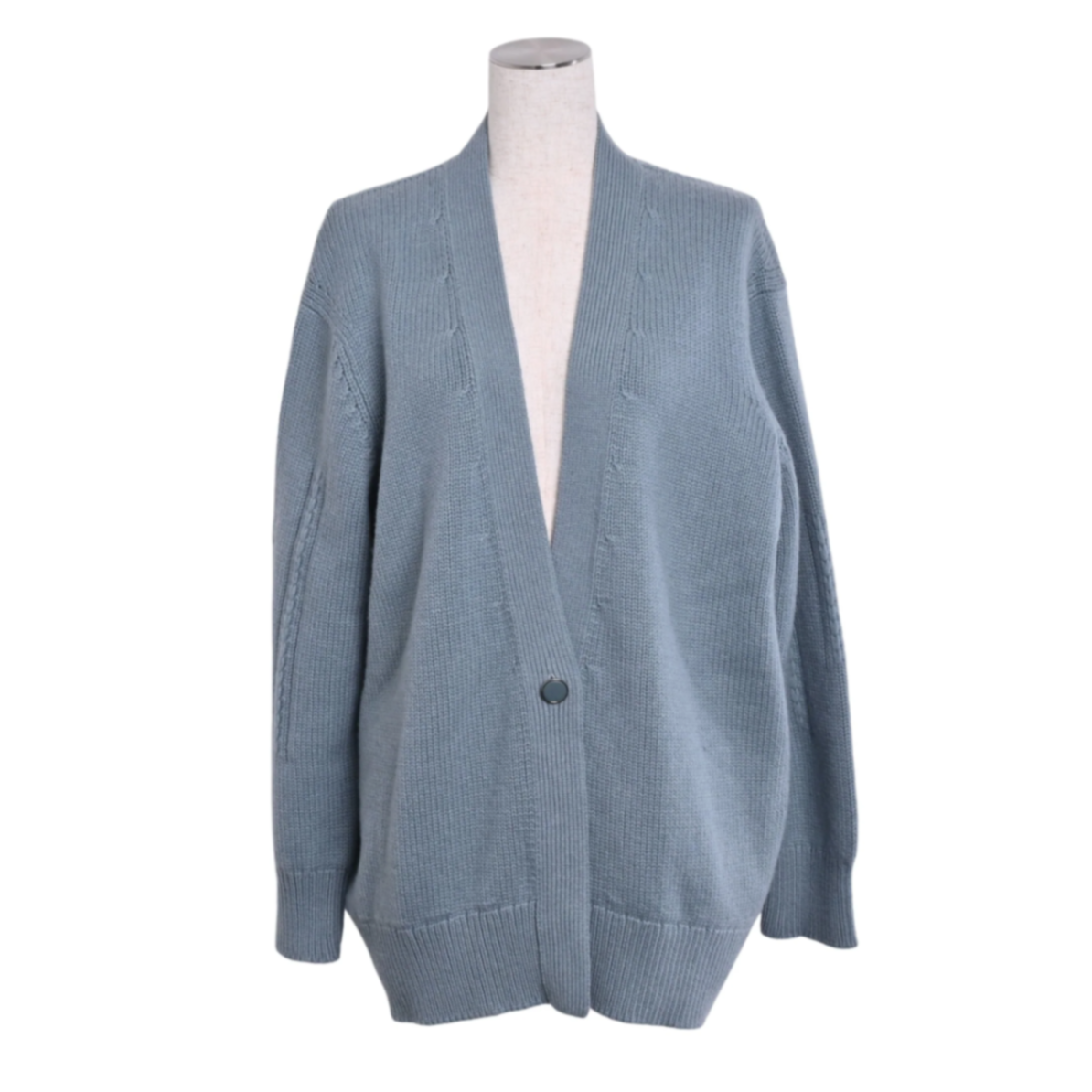 カーディガン　カシミヤ　ブルー　42