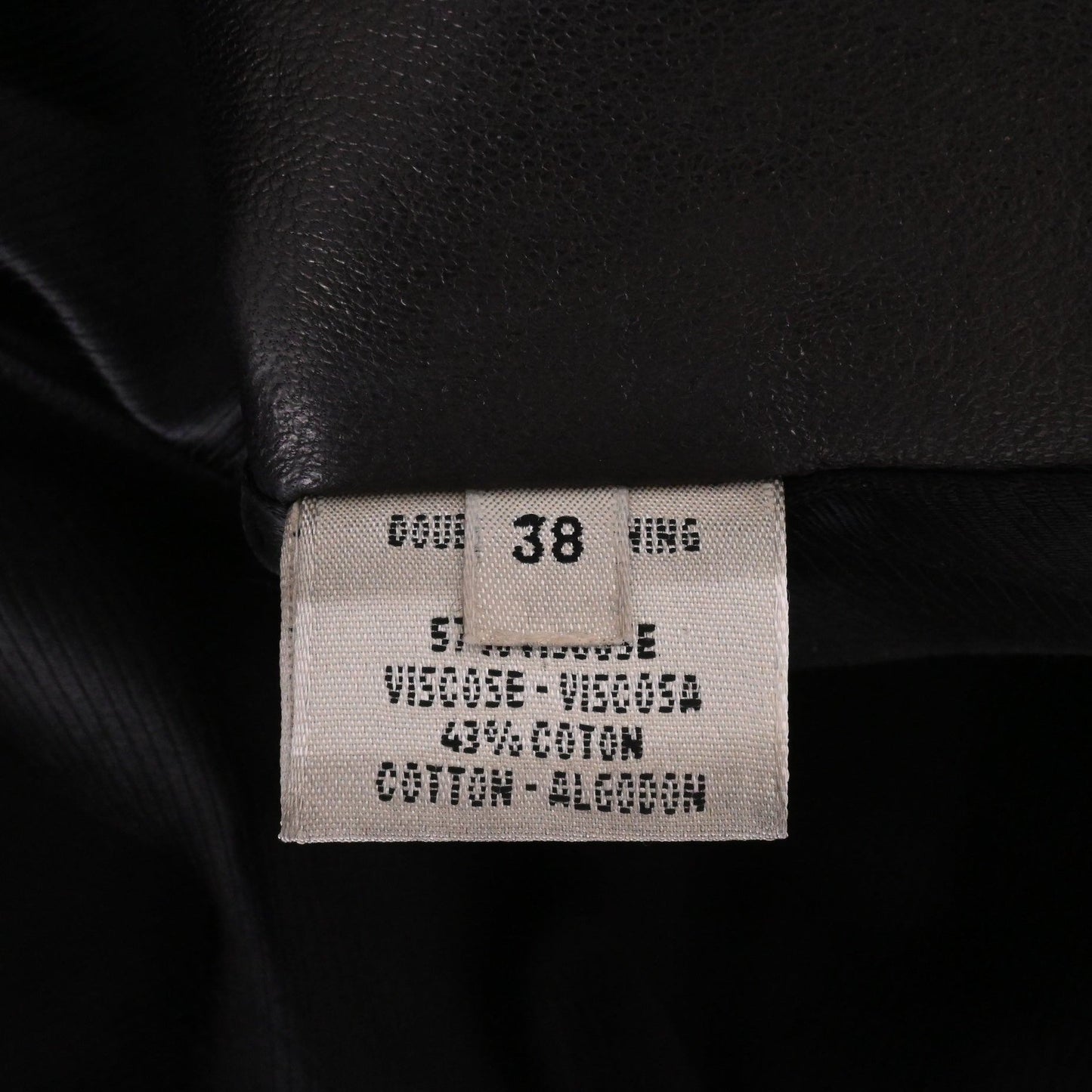 ベルテッドコート　ラム　ブラック　38