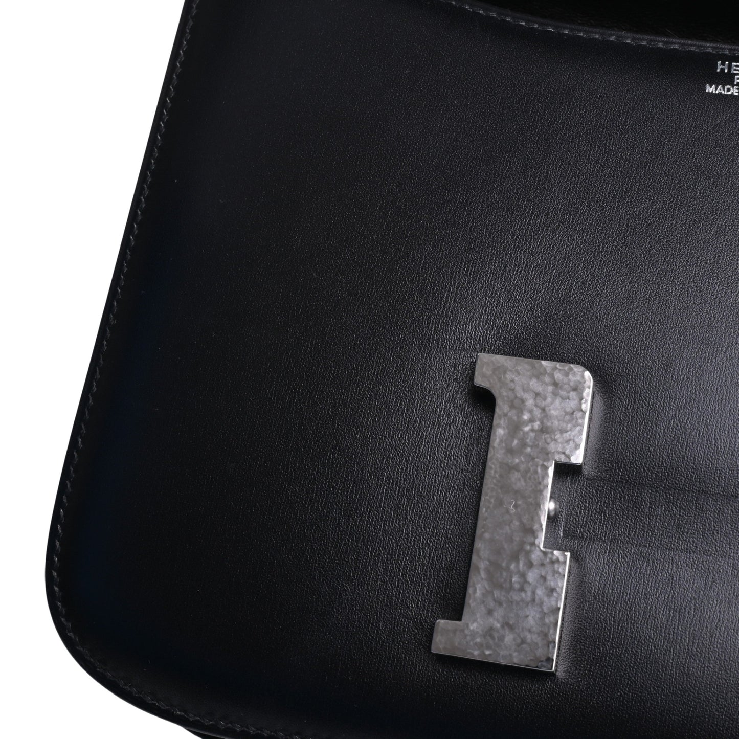 コンスタンス　ボックスカーフ　ブラック　SS　□E刻印