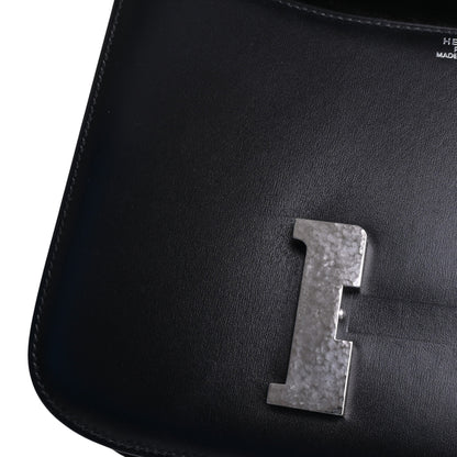 コンスタンス　ボックスカーフ　ブラック　SS　□E刻印