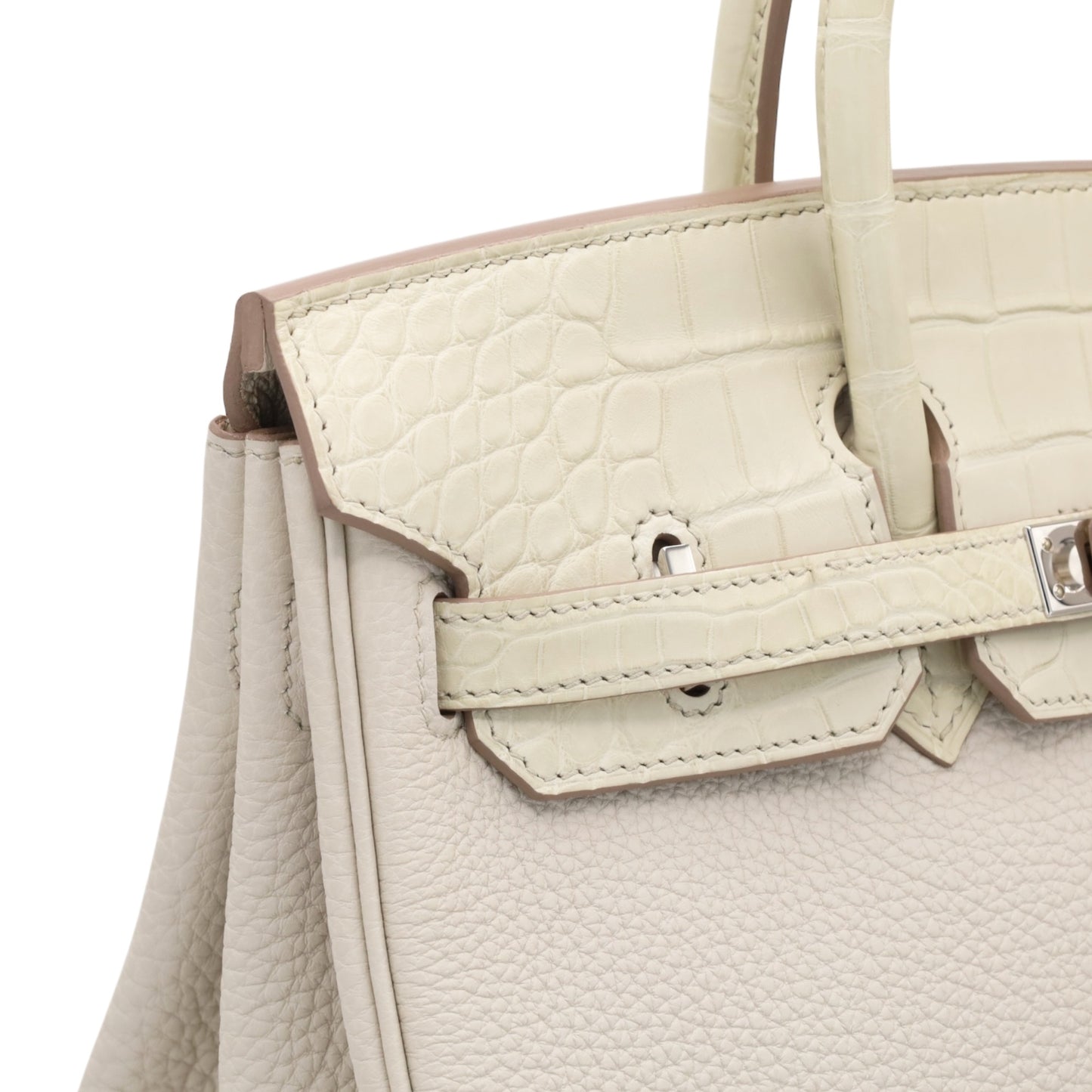 Birkin 25 Touch Alligator Matte Togo Beton SS W Engraved