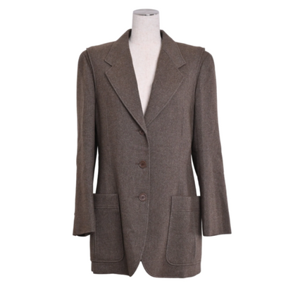 テーラードジャケット　カシミヤ　チャコール　40