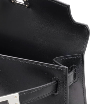Mini Kelly 2 Box Calf Black SS K Stamp